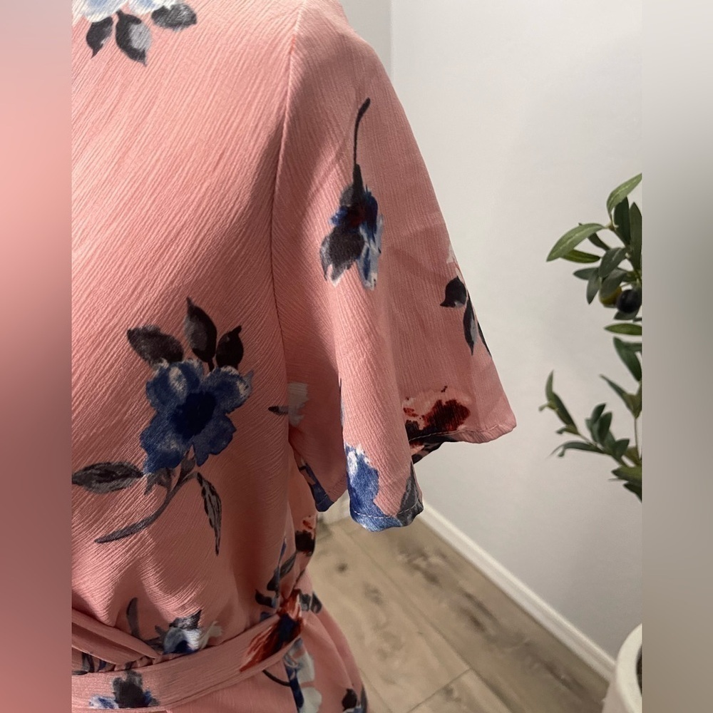 Pink Floral High Low Dress - Picture 5 of 6